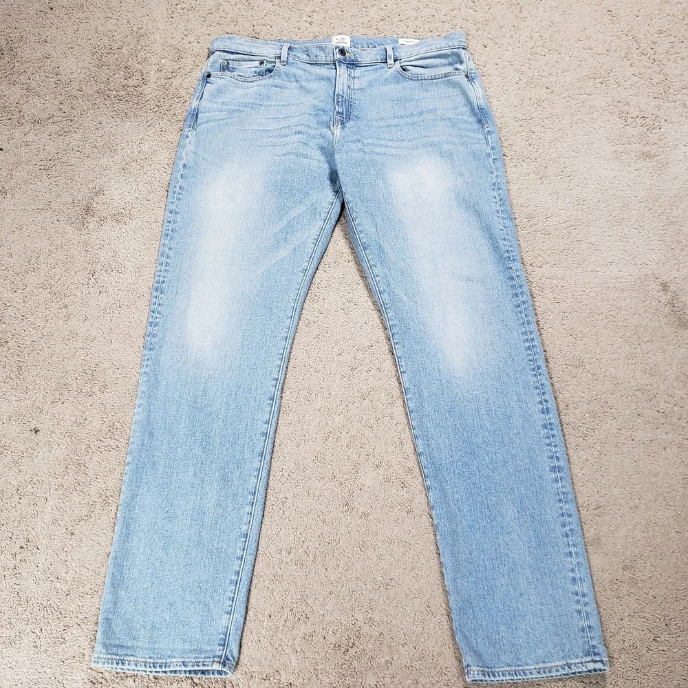 Flint‎ and Tinder Jeans Men 38x34 (40x34) Tapered Fit Light Wash Stretch Denim
